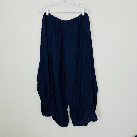 Women’s Navy Blue Wide Leg Harem Pants Size S/M - Picture 6 of 9